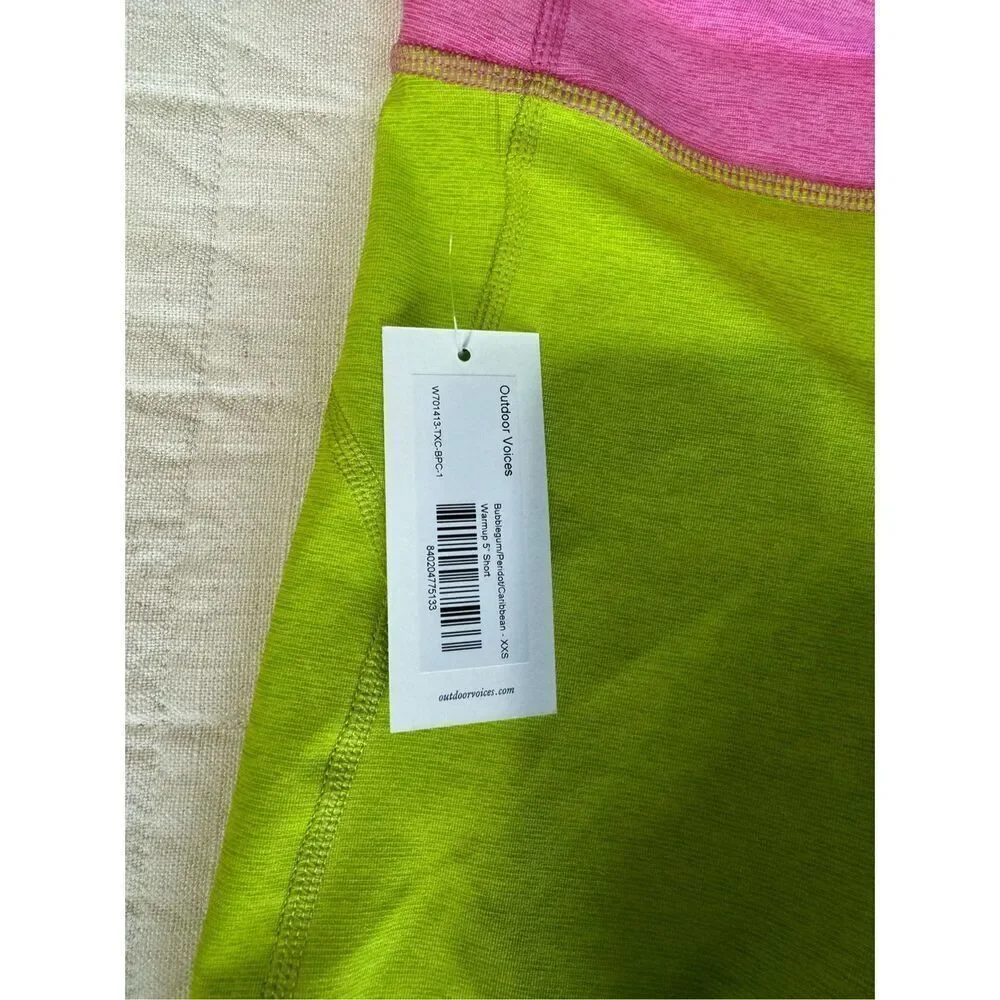 Outdoor Voices Color Block Pink Blue Green Warmup‎ 5